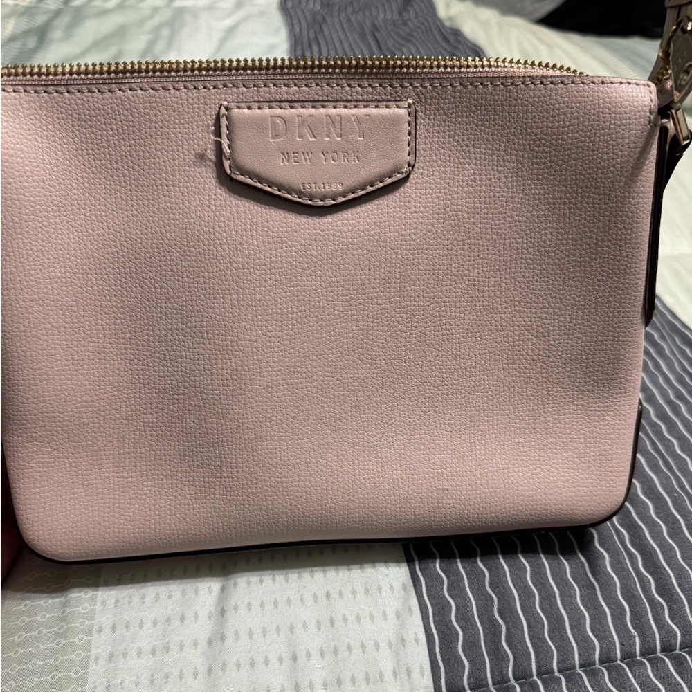 DKNY Pink Crossbody Bag with Modern Structured Design